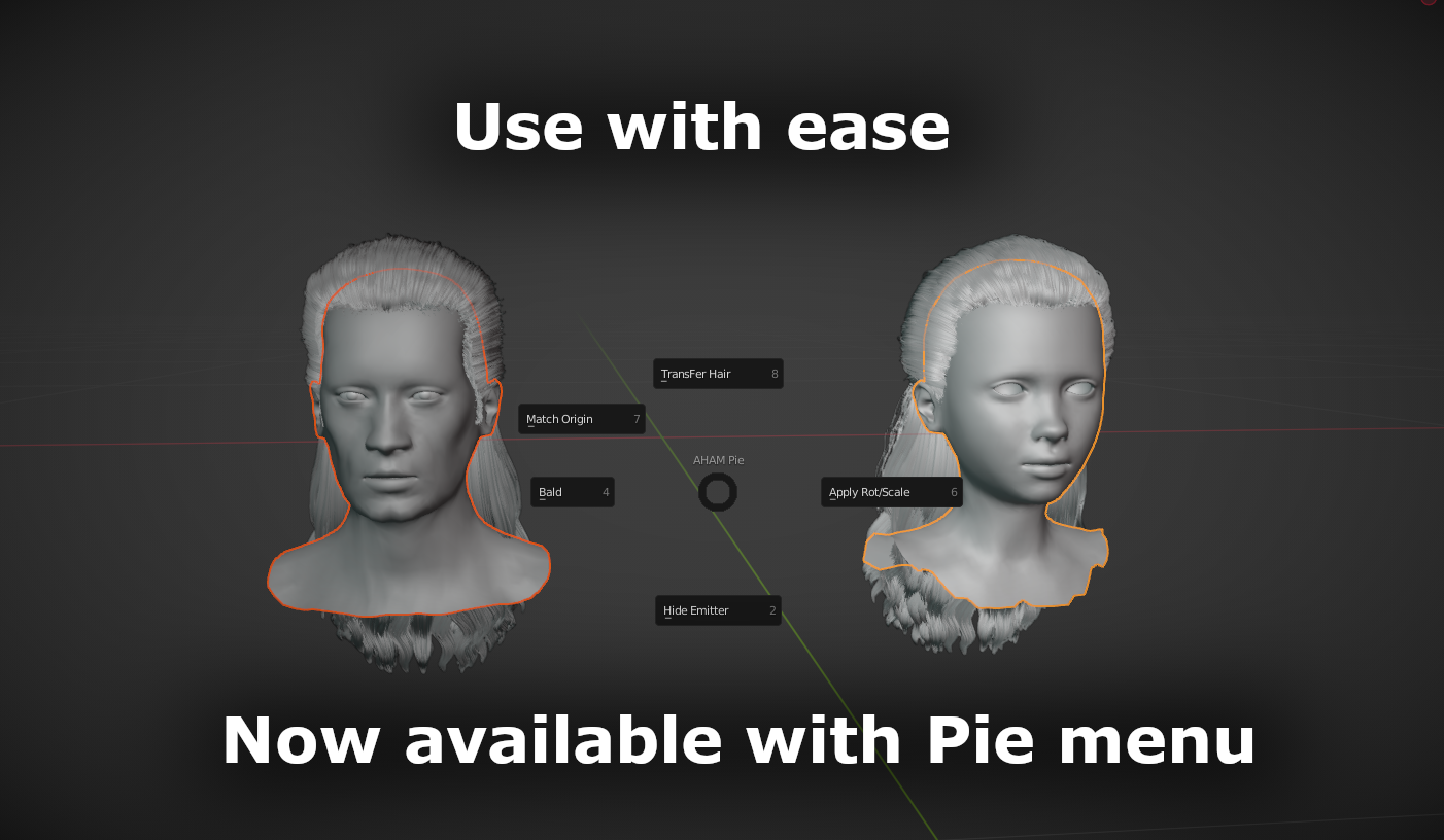 Any Hair Any Mesh - Hair Utilities - Blender Market