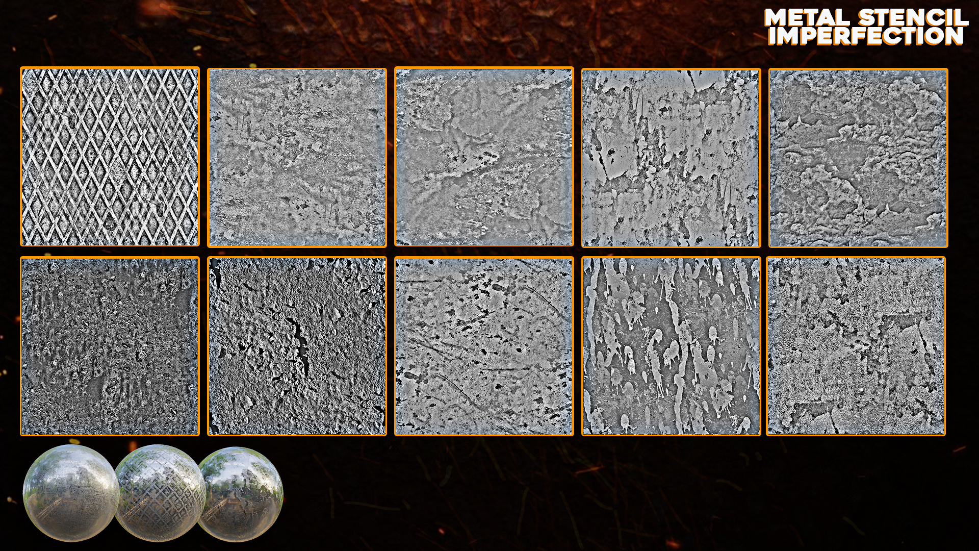 50 Metal Stencil Imperfection Seamless (Roughness Map) - Blender Market