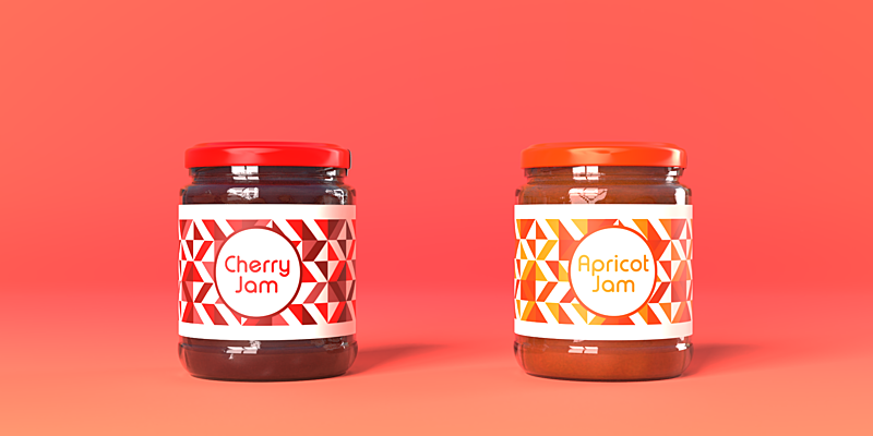 Download Jam Jar Apricot and Cherries - Blender Market