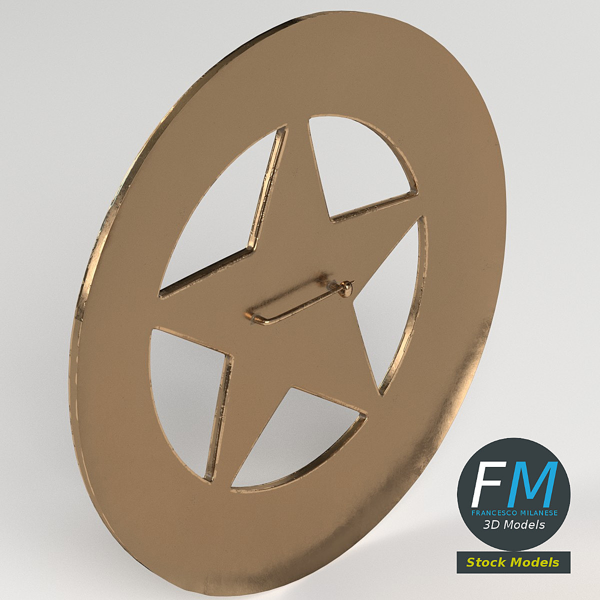 Sheriff round badge - Blender Market