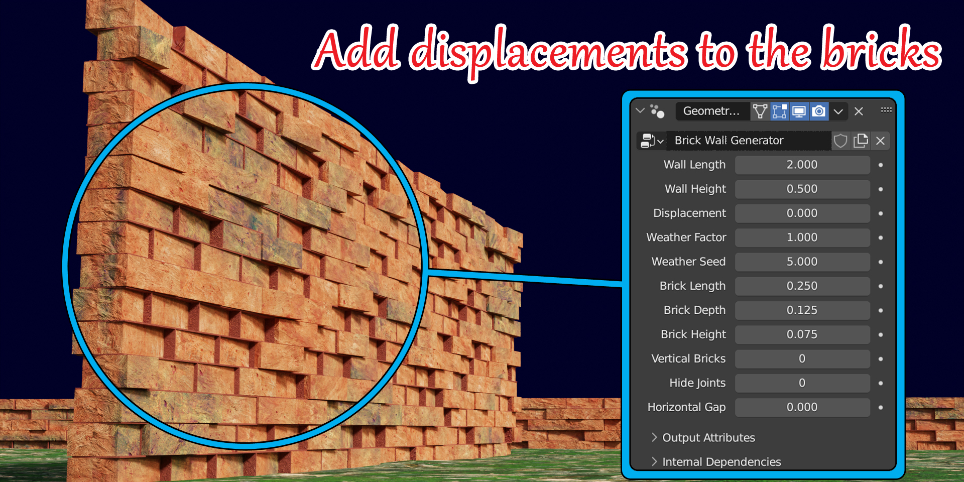 Procedural Brick Wall Generator - Blender Market