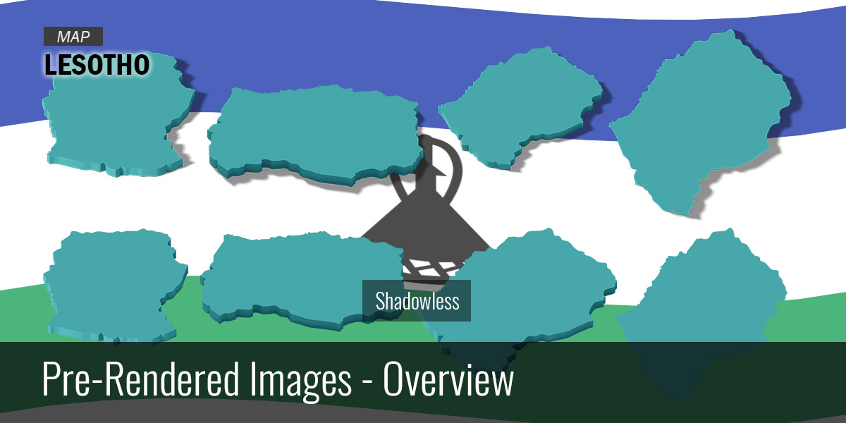 Lesotho Map (3D + Prerendered Images) Blender Market