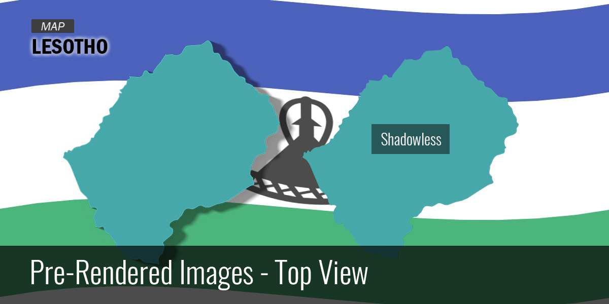 Lesotho Map (3D + Prerendered Images) Blender Market
