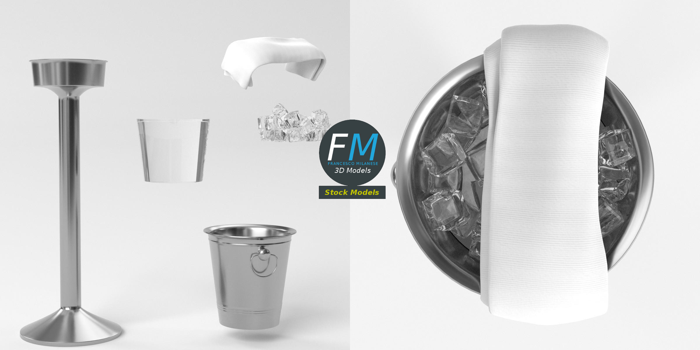 Wine bucket on stand 2 Blender Market