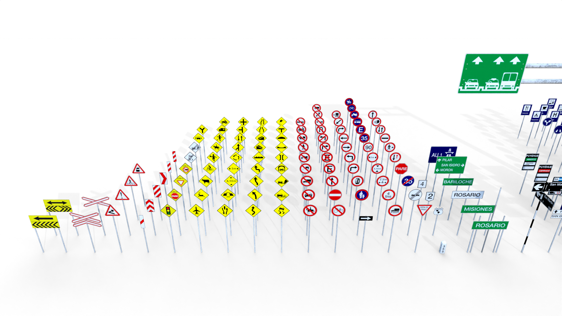 Argentina Road Signs pack Blender Market