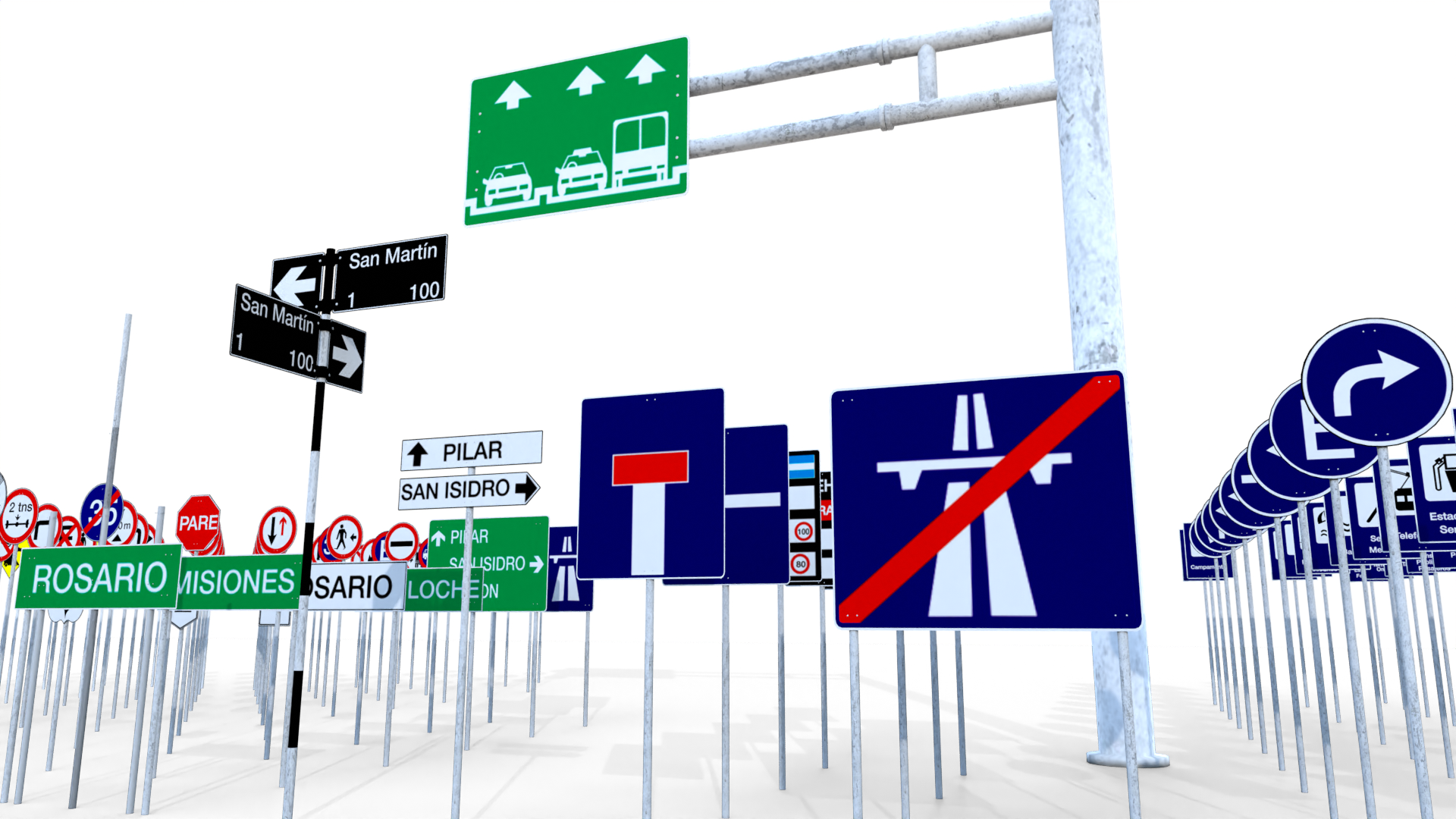 Argentina Road Signs pack Blender Market