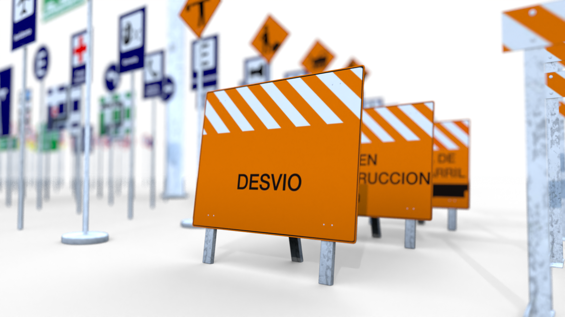 Argentina Road Signs pack Blender Market