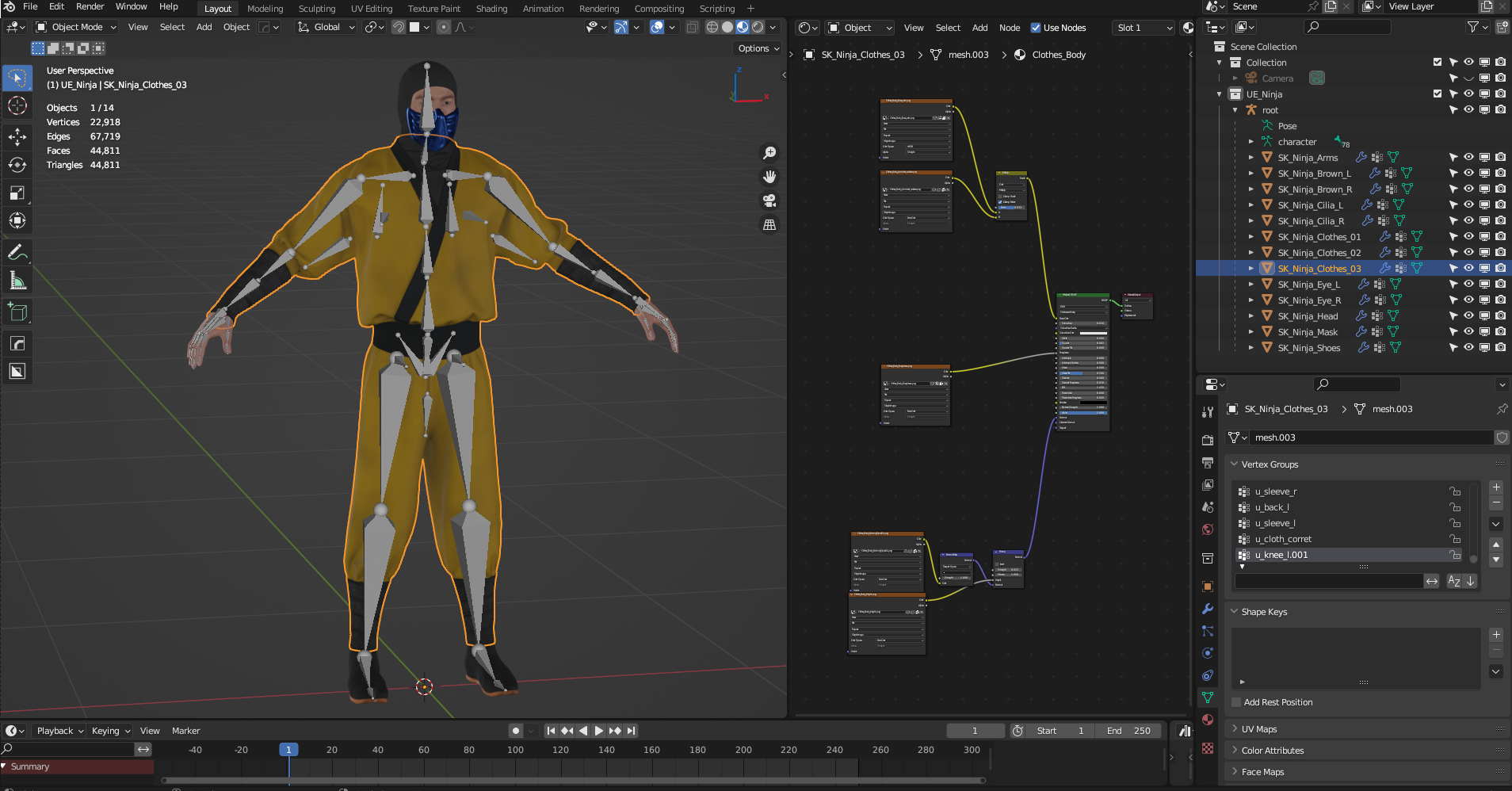 Ninja 03 (Rigged) - Blender Market