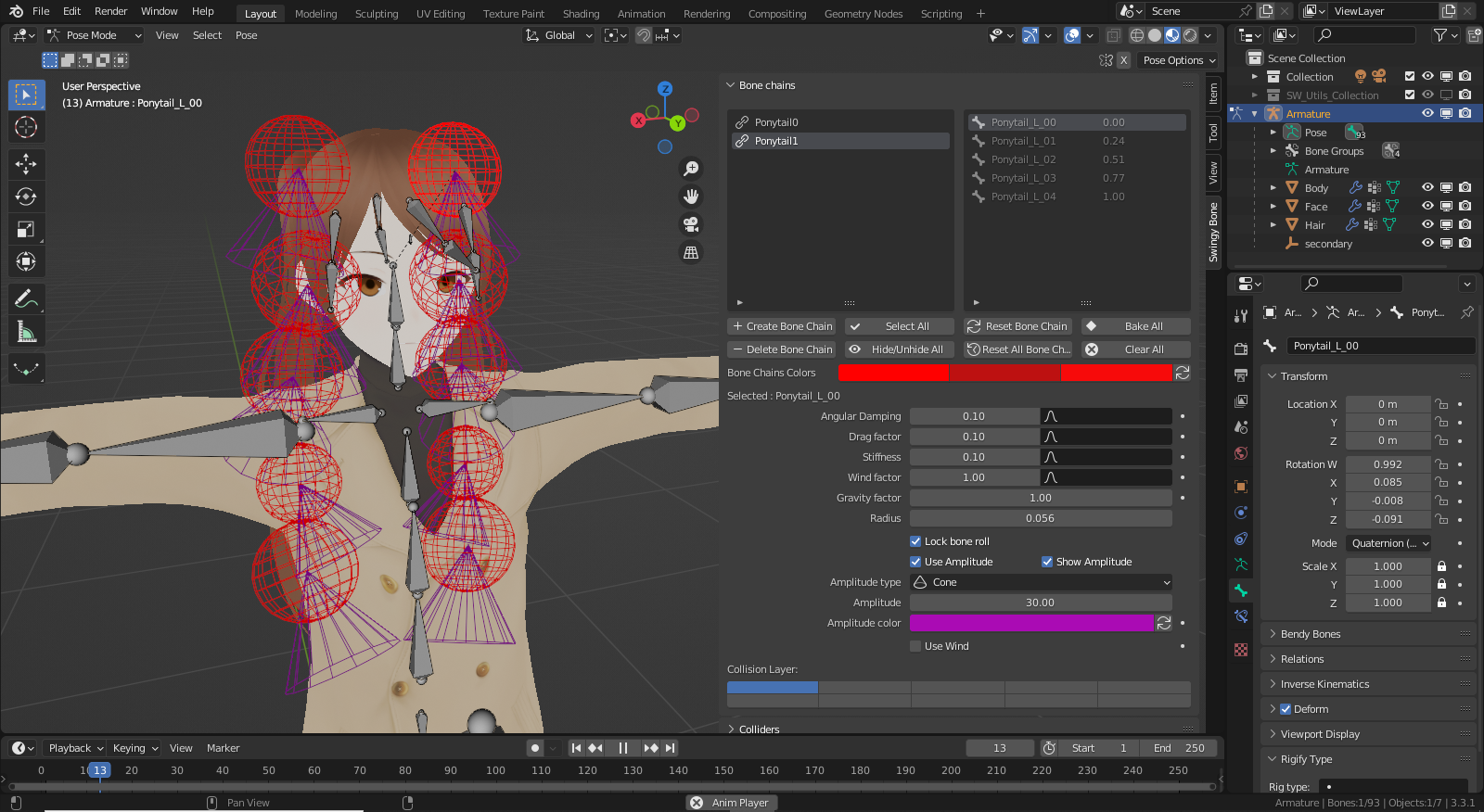 Swingy Bone Physics - Blender Market