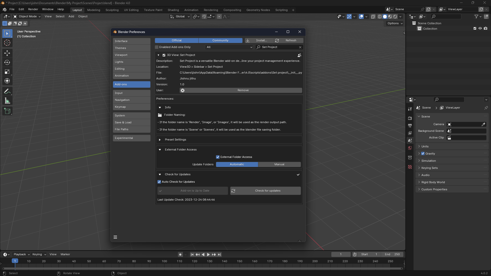 Set Project - Blender Market