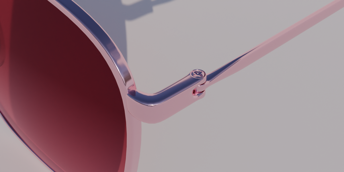 Rectengular pink sunglass 3d model Blender Market