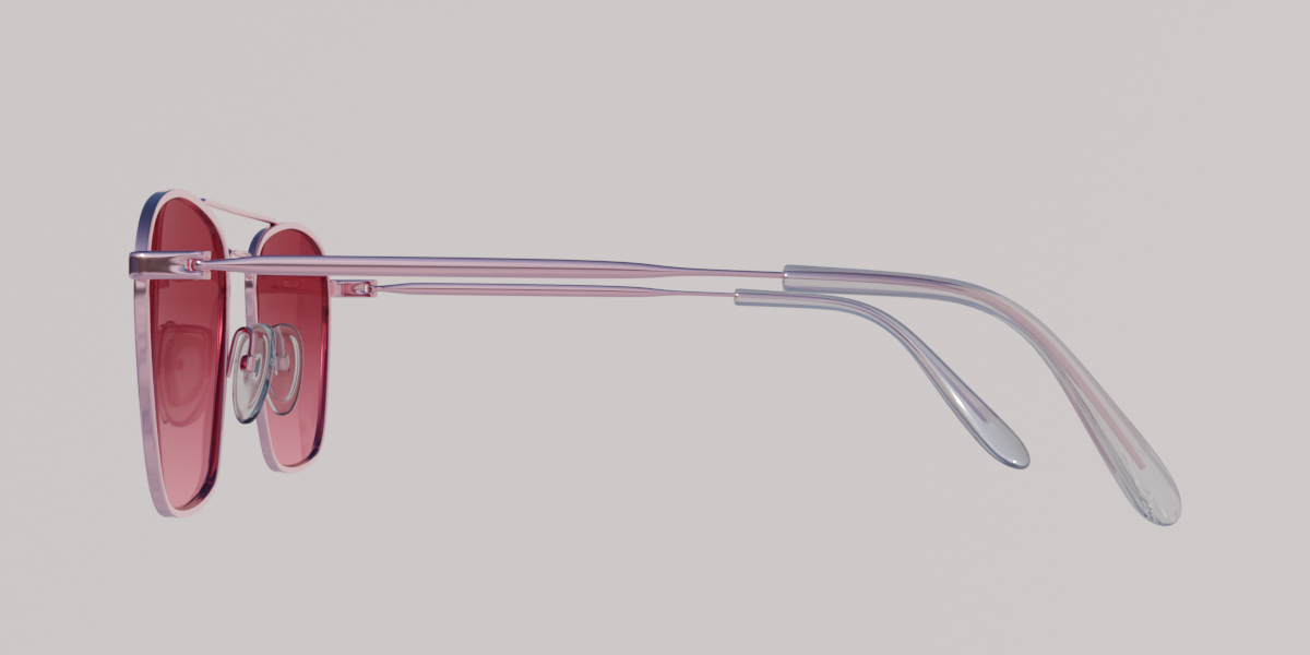 Rectengular pink sunglass 3d model Blender Market