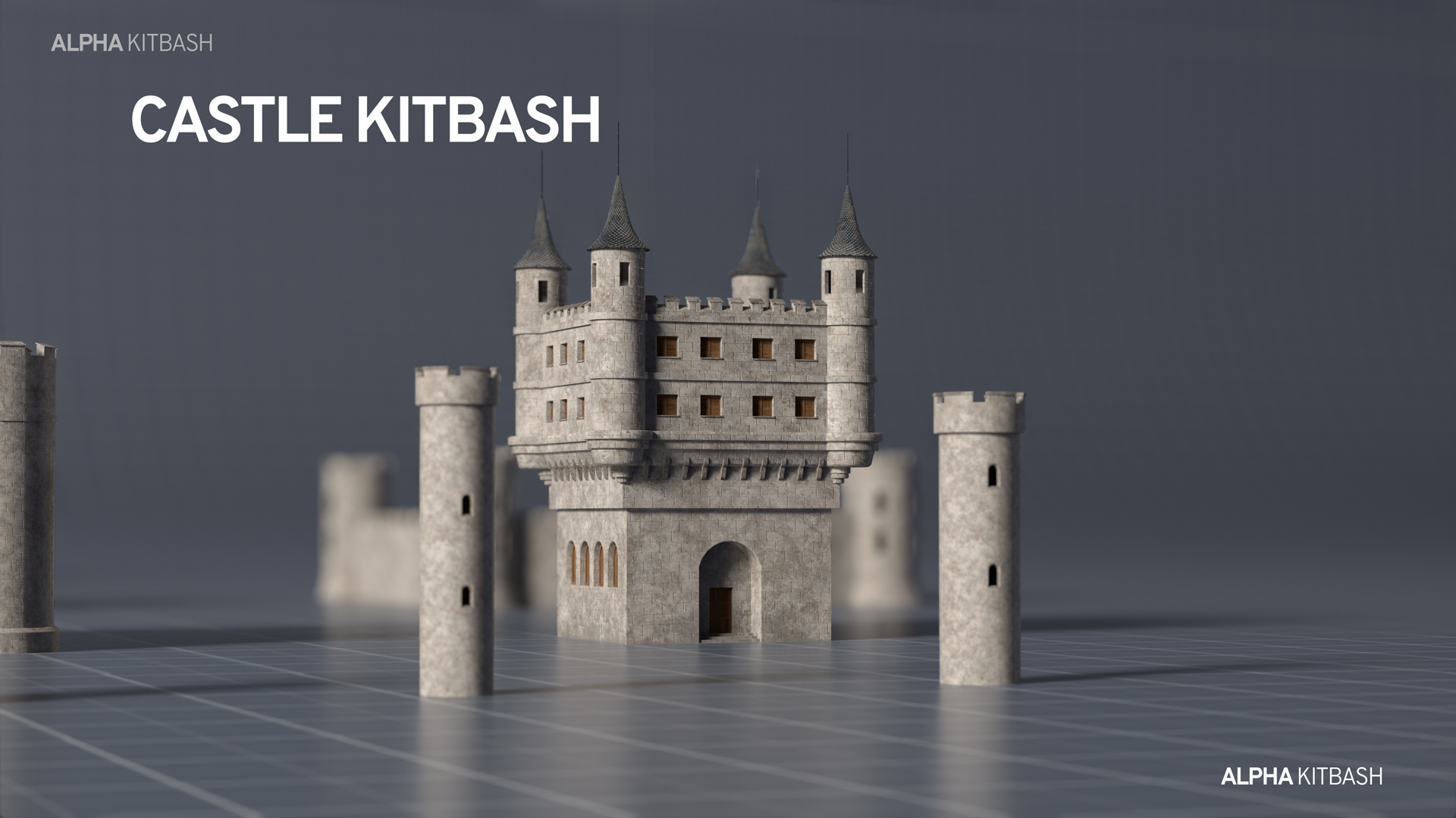 Castle Kitbash - Blender Market