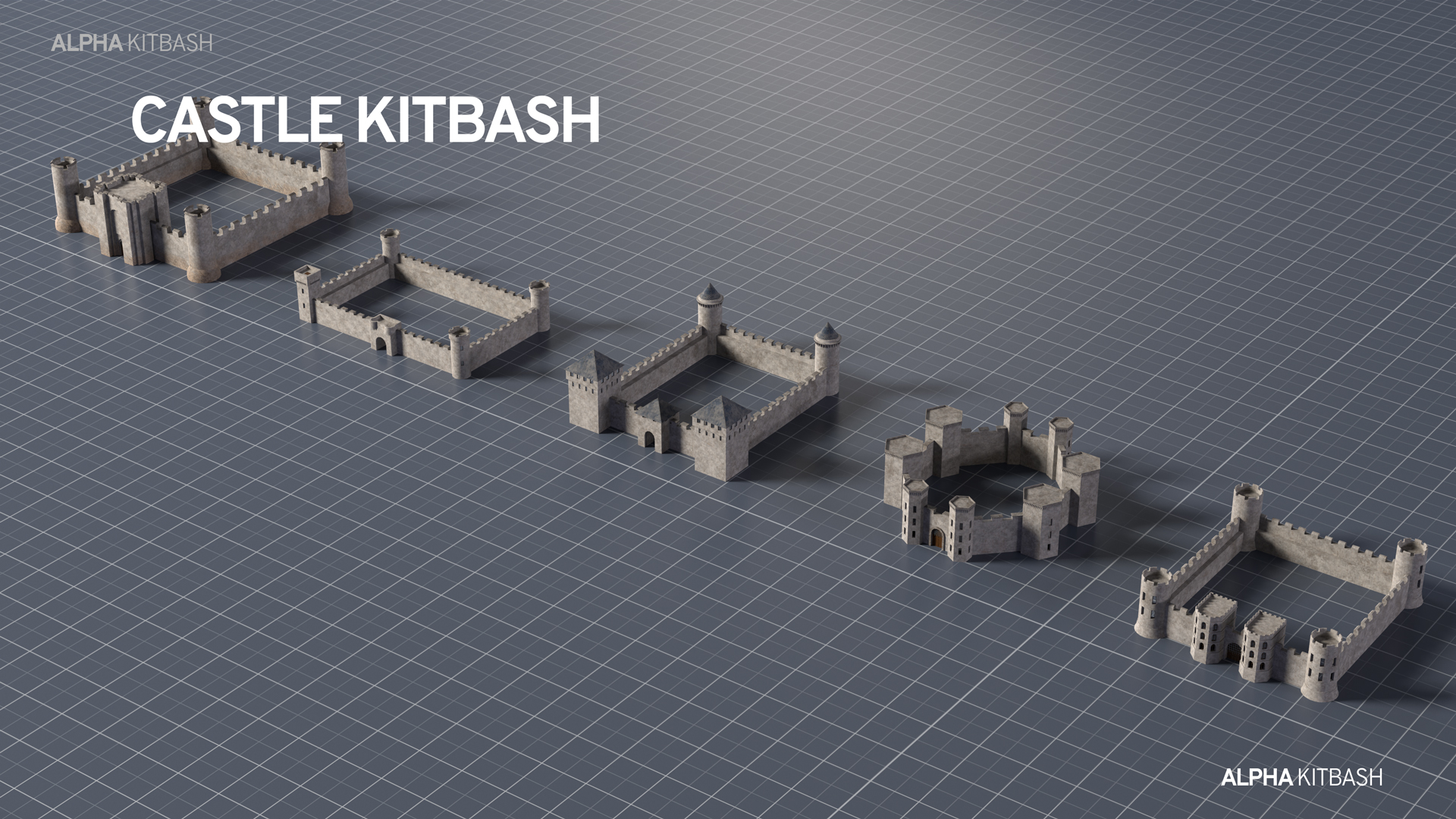 Castle Kitbash - Blender Market