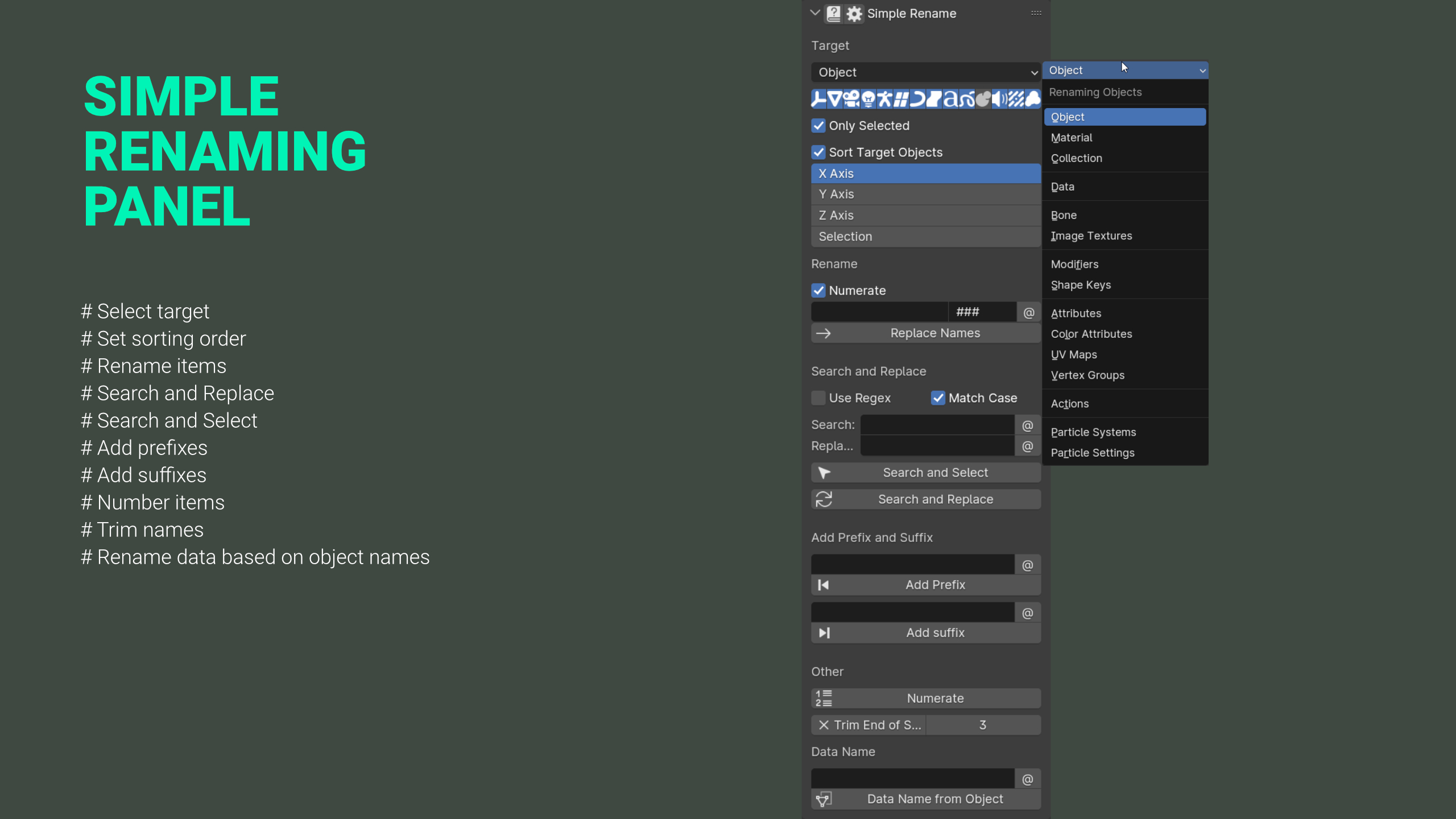 Simple Renaming Panel Blender Market