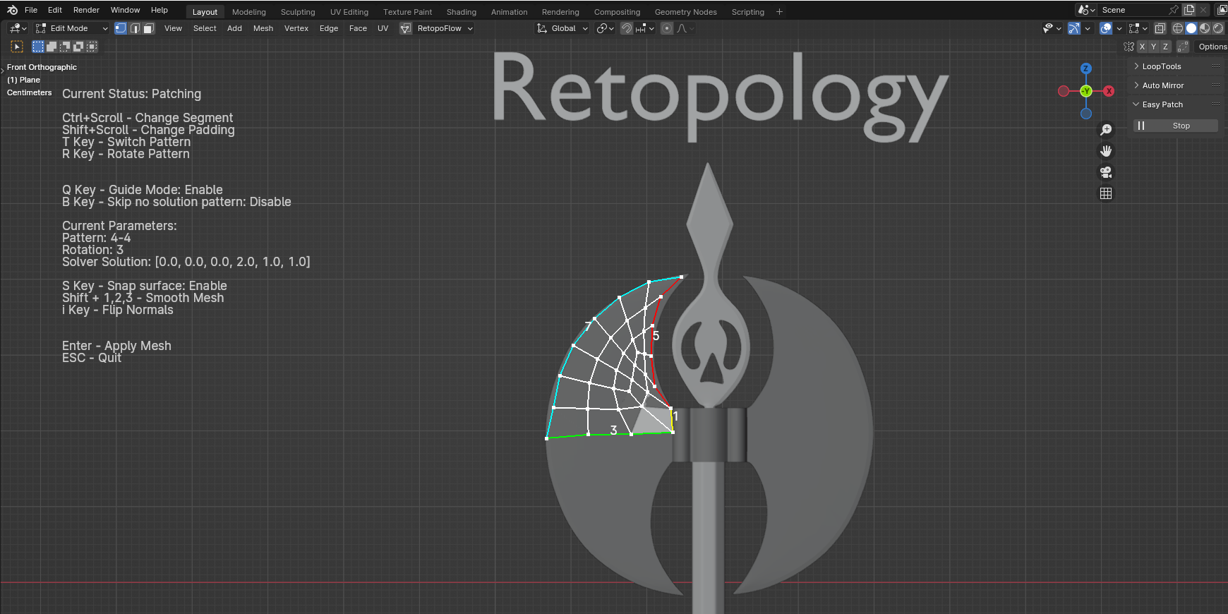 Easy Patch The smart auto patch retopology tool Blender Market