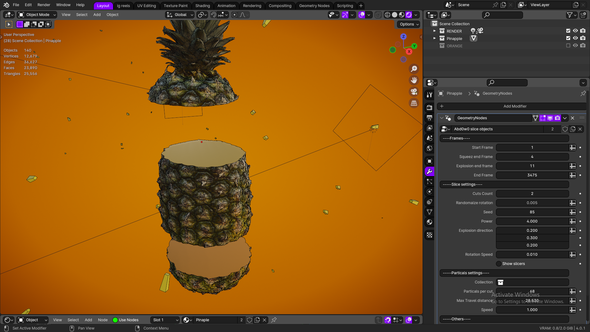 Abd0w0 Slice/Explode objects simulation Blender 4.0 + Blender Market