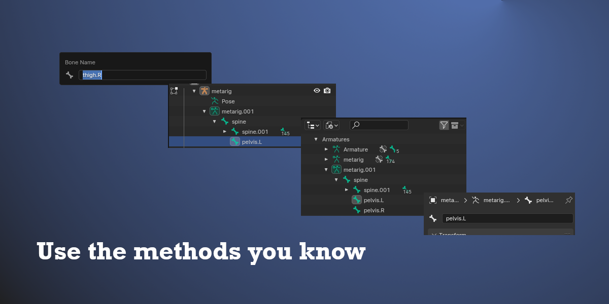 Bone Mirror Rename Blender Market