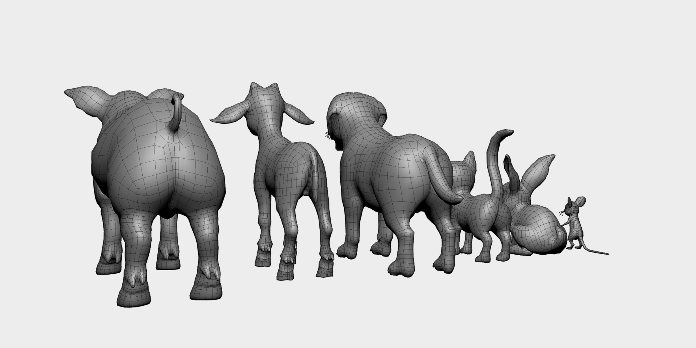 Baby Animal Domestic Topology + Uv Map Blender Market