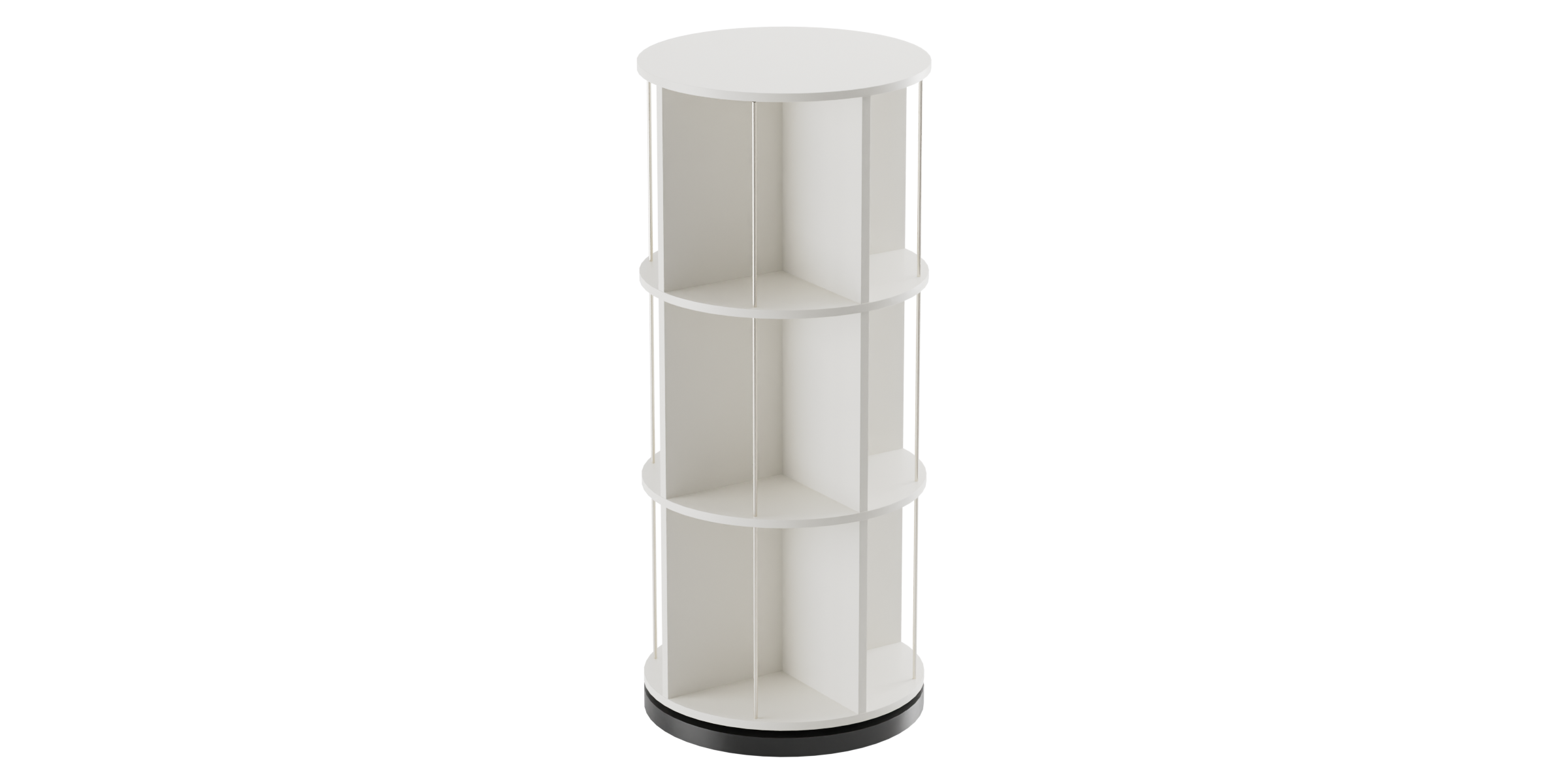 Round Freestanding Shelf Unit 3D Model Blender Market