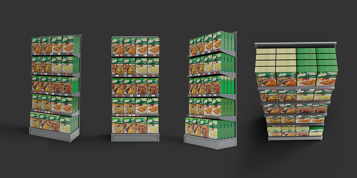 shop store shelves coffee pasta cereal rusks biscotti Lowpoly 3D model