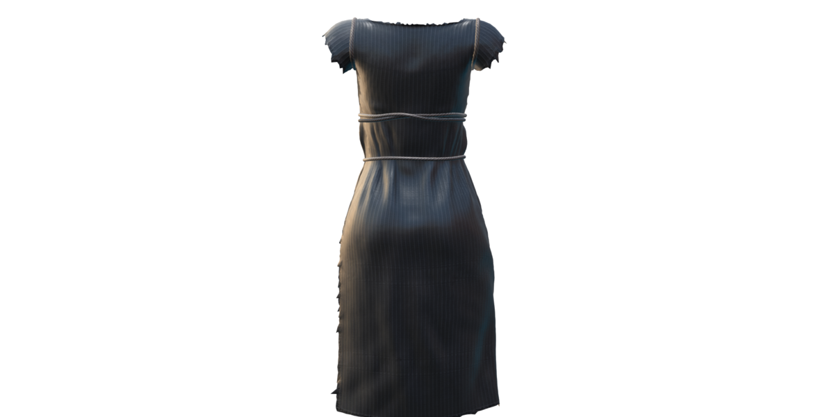 Low Poly Distressed Medieval Dress 3D Model Blender Market