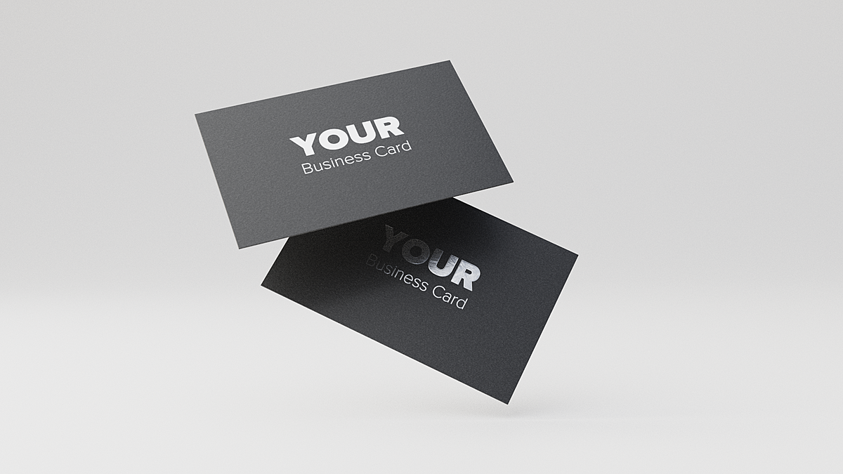 2 Minimal Business Card Mockup (Animated) Blender Market