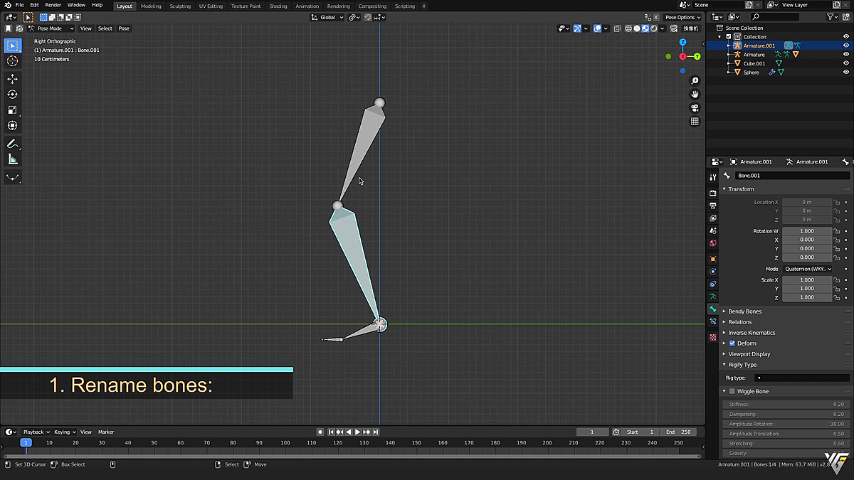Blender Addon Bone_Rename VFX Grace Blender Market