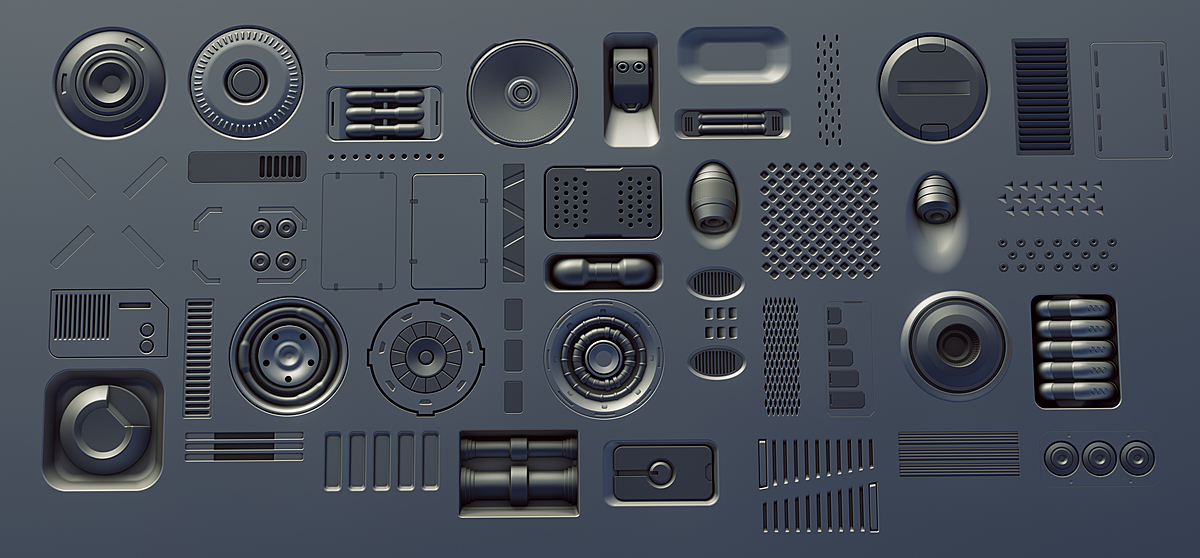 45 (+1) Scifi Alpha Decal panel pack v.3 Decal Machine ready