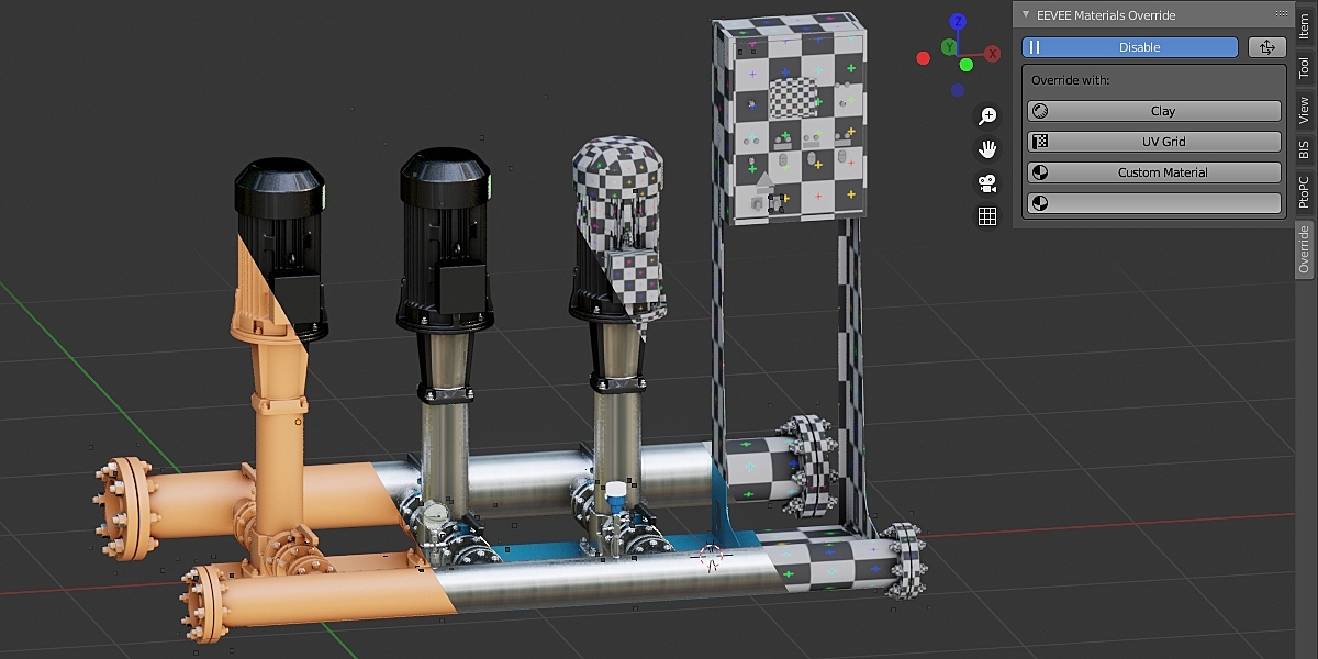 EEVEE Materials Override Blender Market