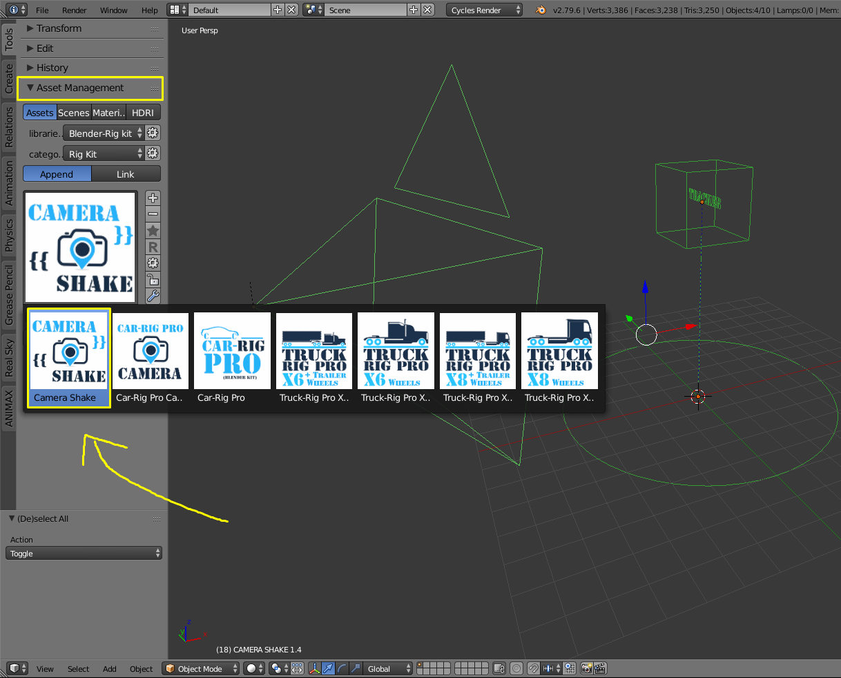 Camera Shake "Blender kit" Blender Market