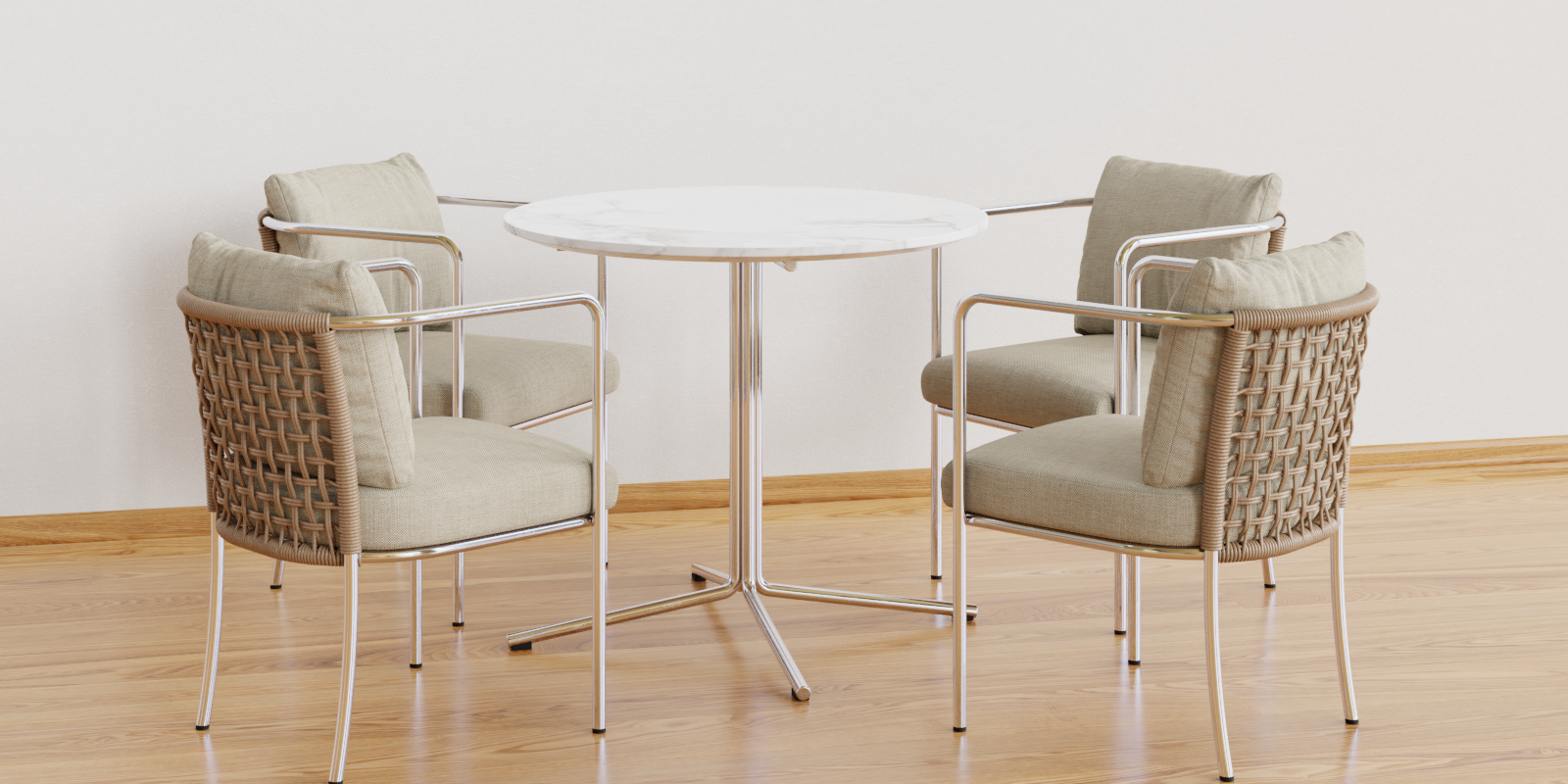 table set Mini Cafe armchairs with Living Divani table Blender Market