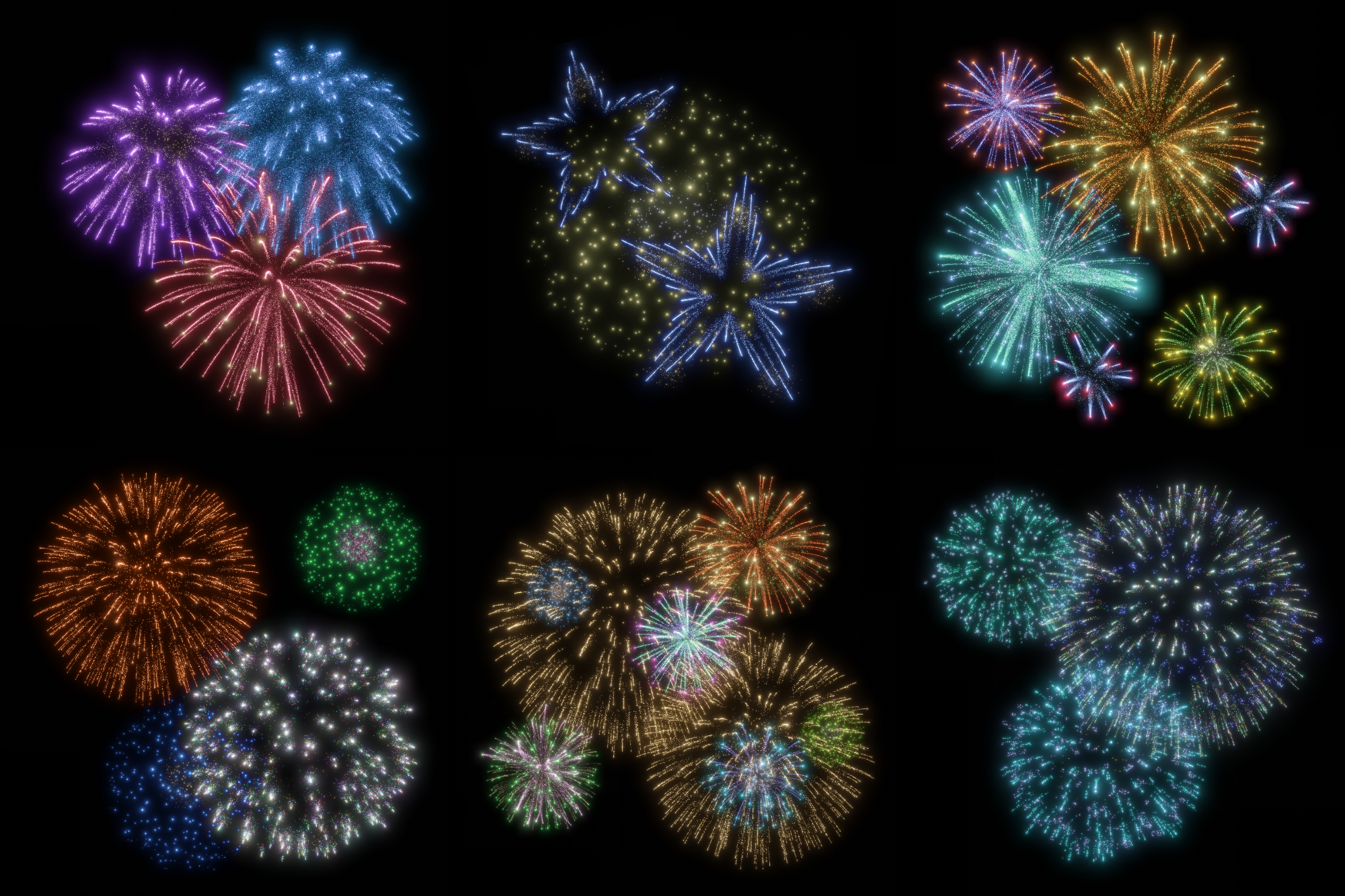 Blender炫酷烟花粒子特效资源包Lightsky Fireworks | C4DSKY