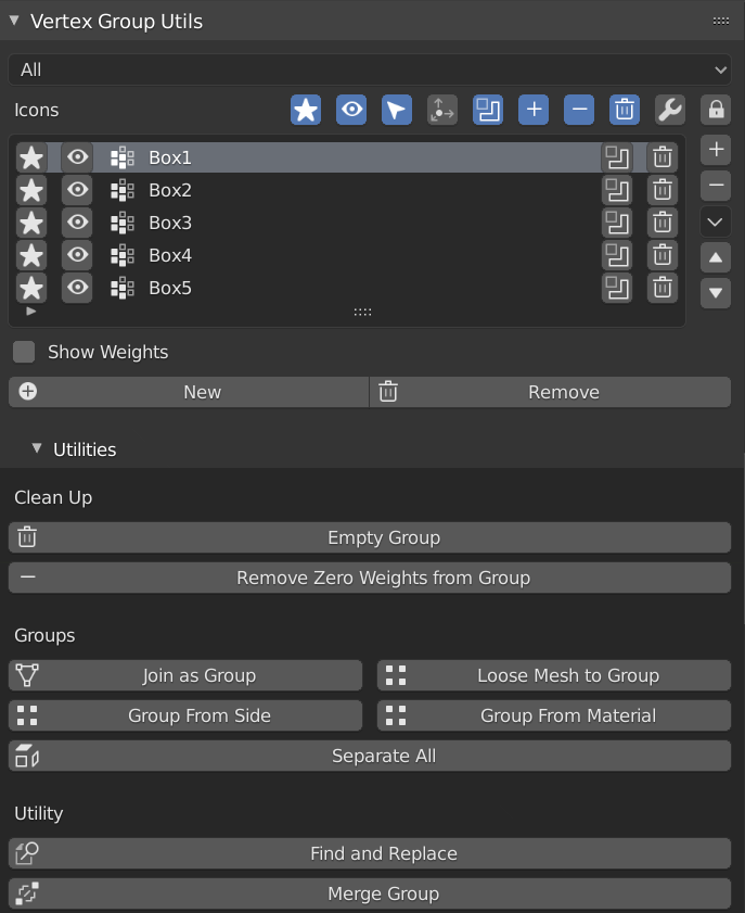 Vertex Group Utils Blender Market