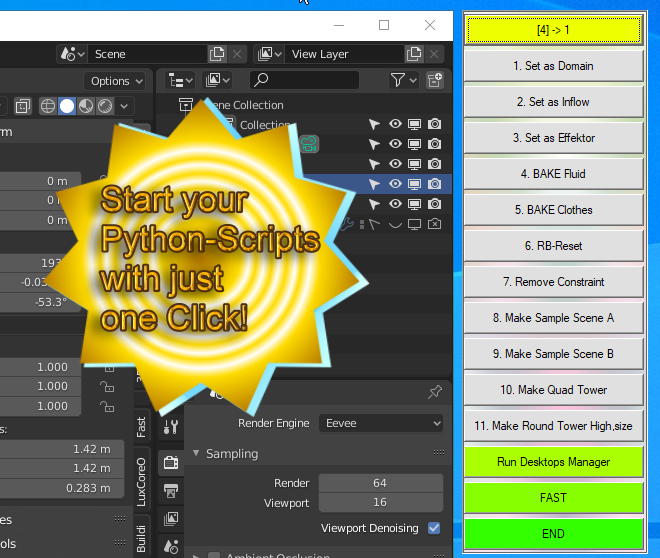 External Python ButtonBar AddOn for Windows Blender Market