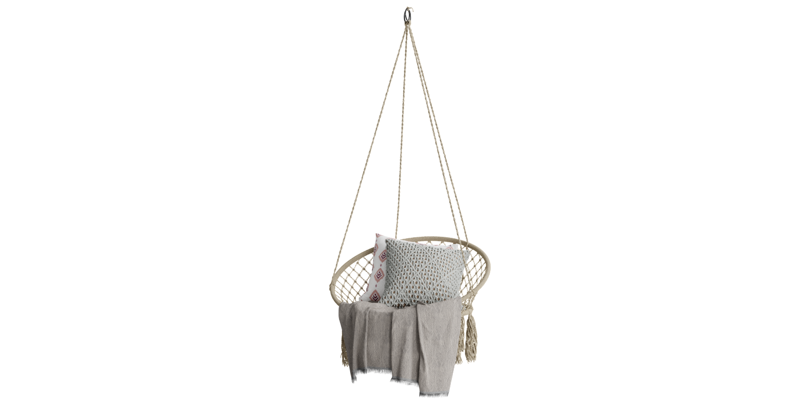 Hanging chair Hammock chair with fringe Blender Market