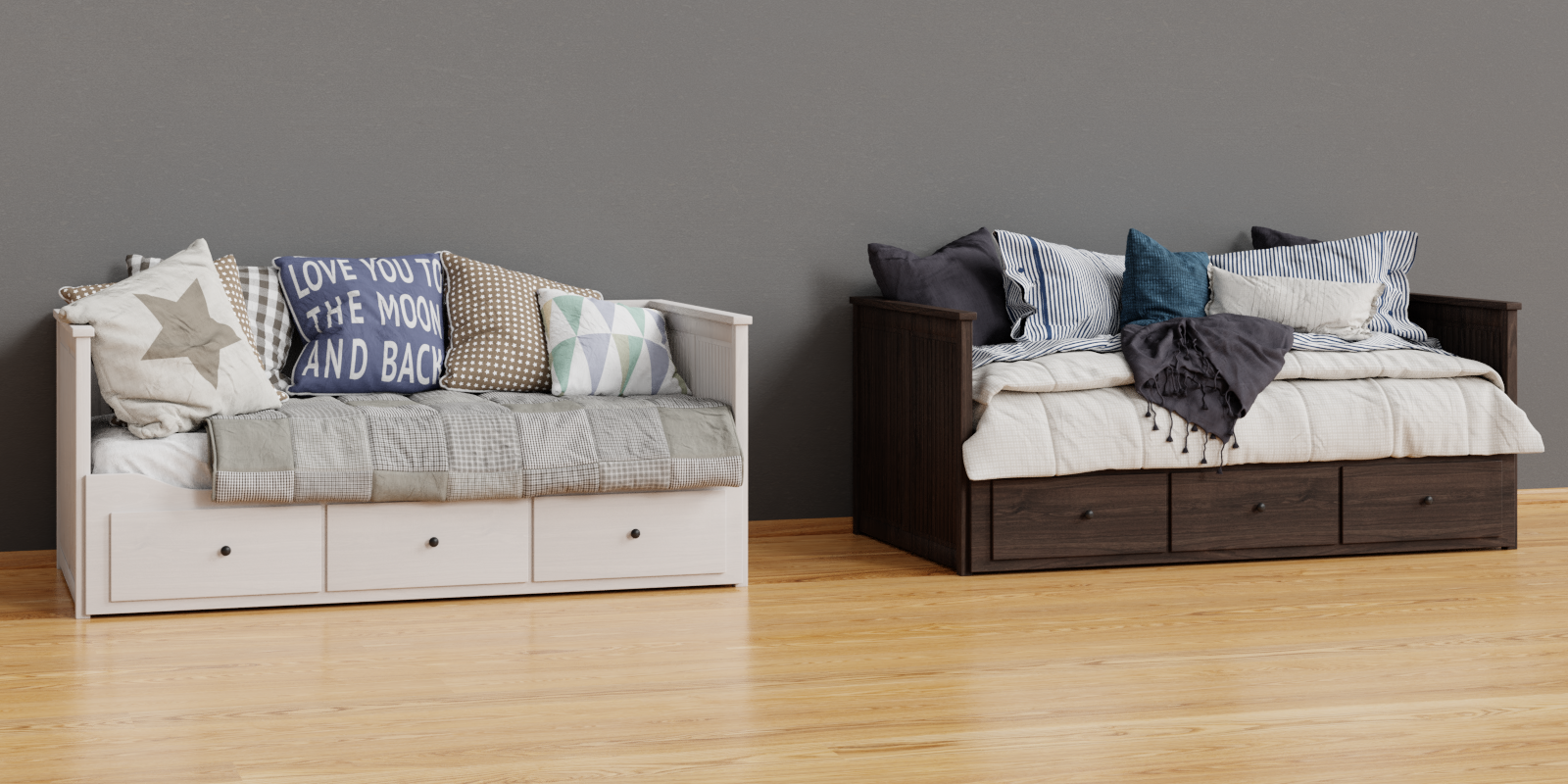 Bed Daybed Ikea Hemnes 01 2 Beds With Pillows And Sheets Blender