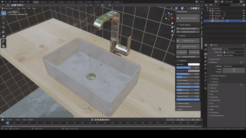 Bathroom Essentials + Flow4 - Bathroom Asset Library | BlenderNation Bazaar