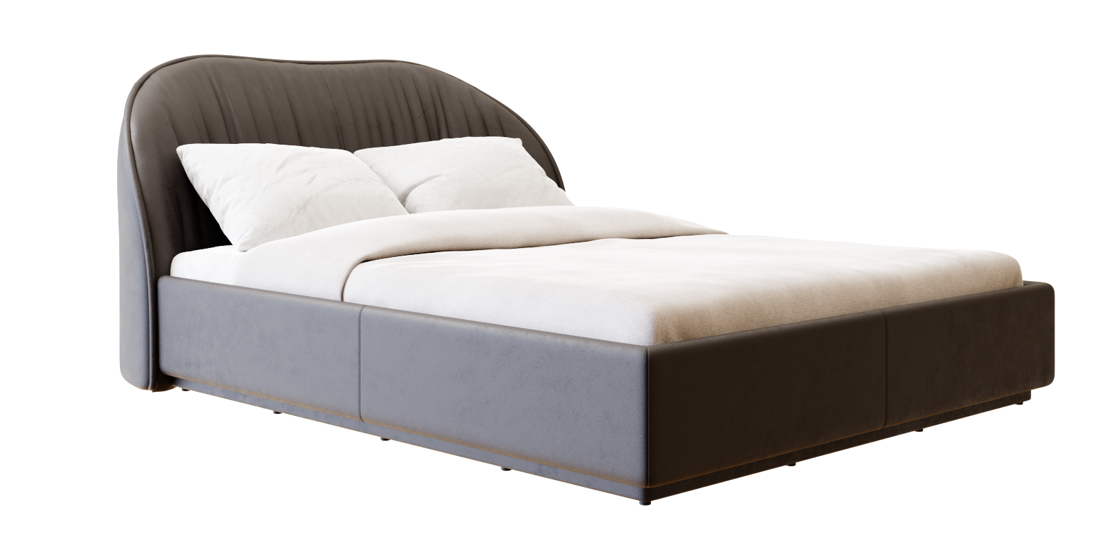 bed CB2 Laval Leather Bed in black Blender Market